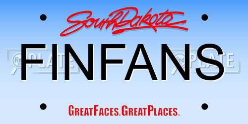 FINFANS South Dakota License Plate