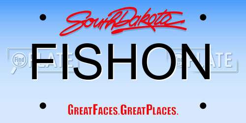 FISHON South Dakota License Plate