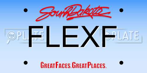 FLEXF South Dakota License Plate