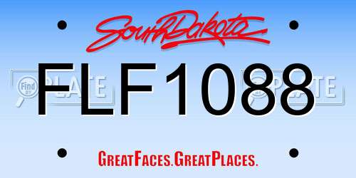FLF1088 South Dakota License Plate