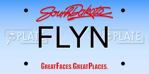 FLYN South Dakota License Plate