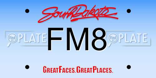 FM8 South Dakota License Plate