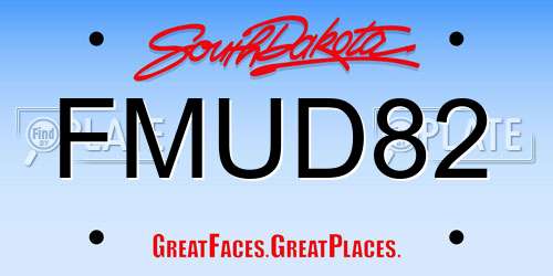 FMUD82 South Dakota License Plate