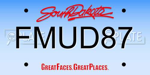 FMUD87 South Dakota License Plate
