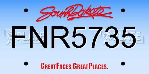 FNR5735 South Dakota License Plate