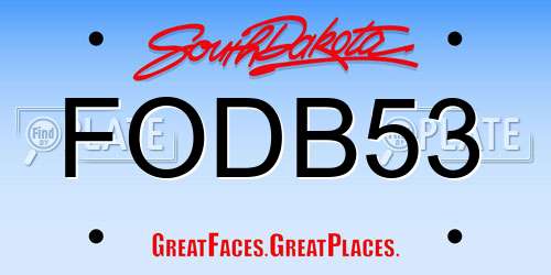 FODB53 South Dakota License Plate