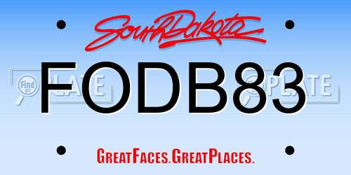 FODB83 South Dakota License Plate