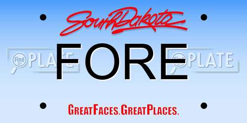 FORE South Dakota License Plate