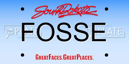FOSSE South Dakota License Plate