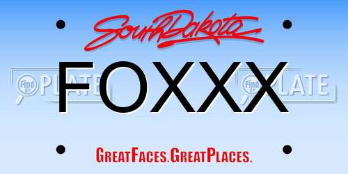 FOXXX South Dakota License Plate