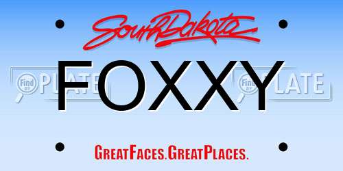 FOXXY South Dakota License Plate