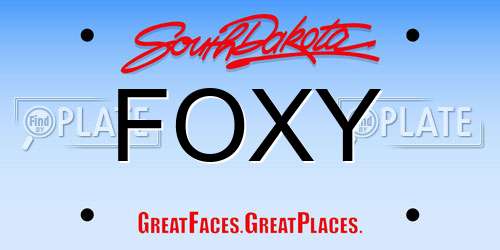 FOXY South Dakota License Plate