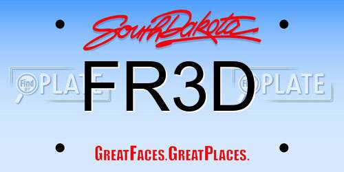 FR3D South Dakota License Plate