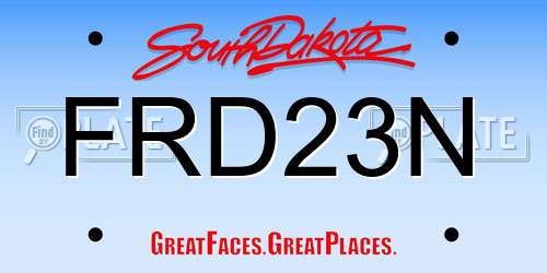 FRD23N South Dakota License Plate