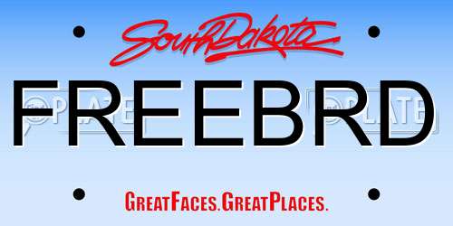 FREEBRD South Dakota License Plate