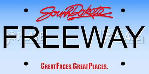 FREEWAY South Dakota License Plate
