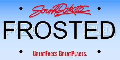 FROSTED South Dakota License Plate