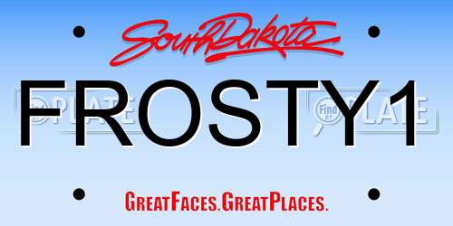 FROSTY1 South Dakota License Plate
