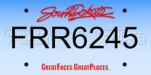 FRR6245 South Dakota License Plate