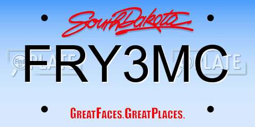 FRY3MC South Dakota License Plate