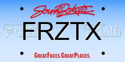 FRZTX South Dakota License Plate