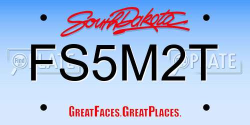 FS5M2T South Dakota License Plate