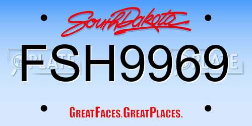 FSH9969 South Dakota License Plate