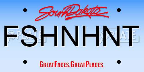 FSHNHNT South Dakota License Plate