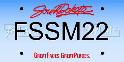 FSSM22 South Dakota License Plate