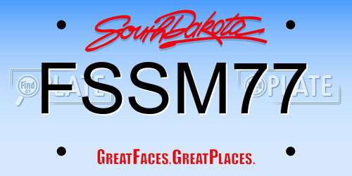 FSSM77 South Dakota License Plate