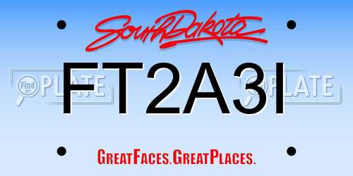 FT2A3I South Dakota License Plate