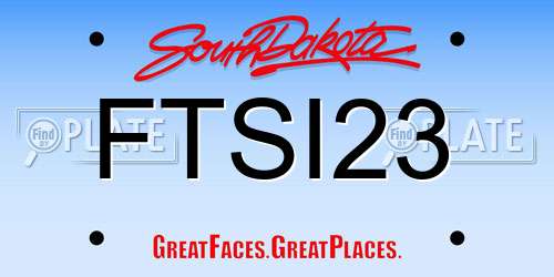 FTSI23 South Dakota License Plate