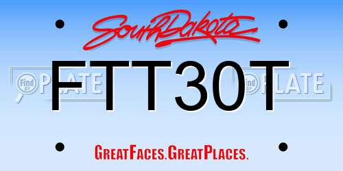 FTT30T South Dakota License Plate