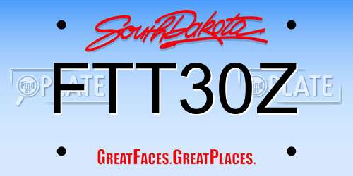 FTT30Z South Dakota License Plate