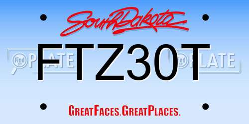 FTZ30T South Dakota License Plate