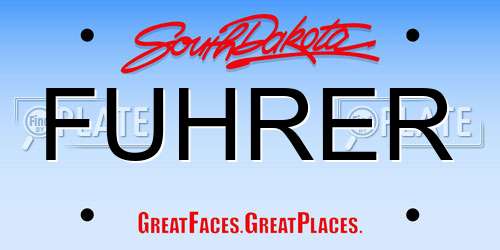 FUHRER South Dakota License Plate