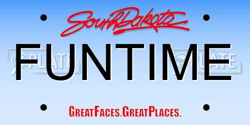FUNTIME South Dakota License Plate
