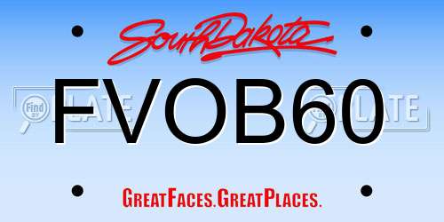 FVOB60 South Dakota License Plate