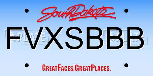 FVXSBBB South Dakota License Plate