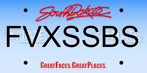 FVXSSBS South Dakota License Plate