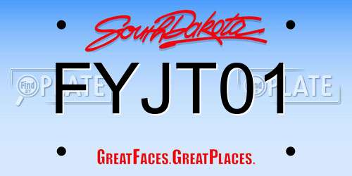 FYJT01 South Dakota License Plate