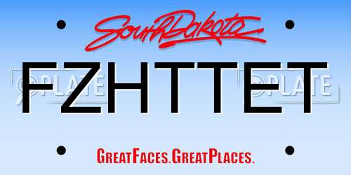 FZHTTET South Dakota License Plate