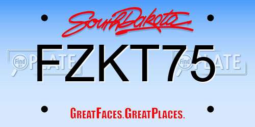 FZKT75 South Dakota License Plate