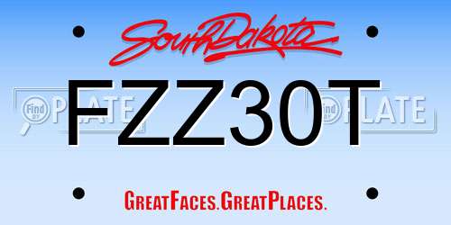 FZZ30T South Dakota License Plate