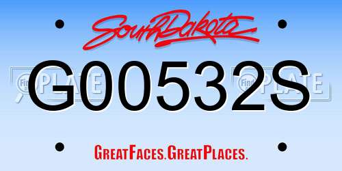 G00532S South Dakota License Plate