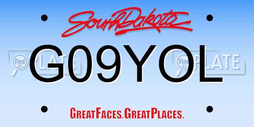 G09YOL South Dakota License Plate