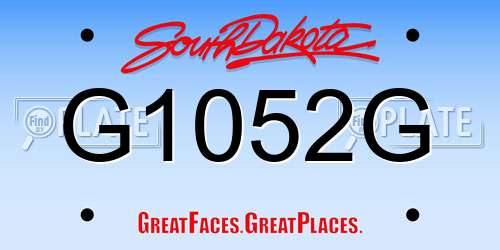 G1052G South Dakota License Plate