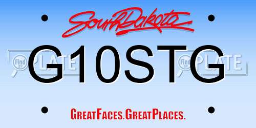 G10STG South Dakota License Plate