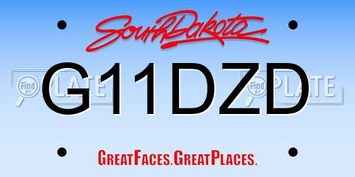 G11DZD South Dakota License Plate