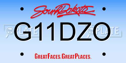 G11DZO South Dakota License Plate